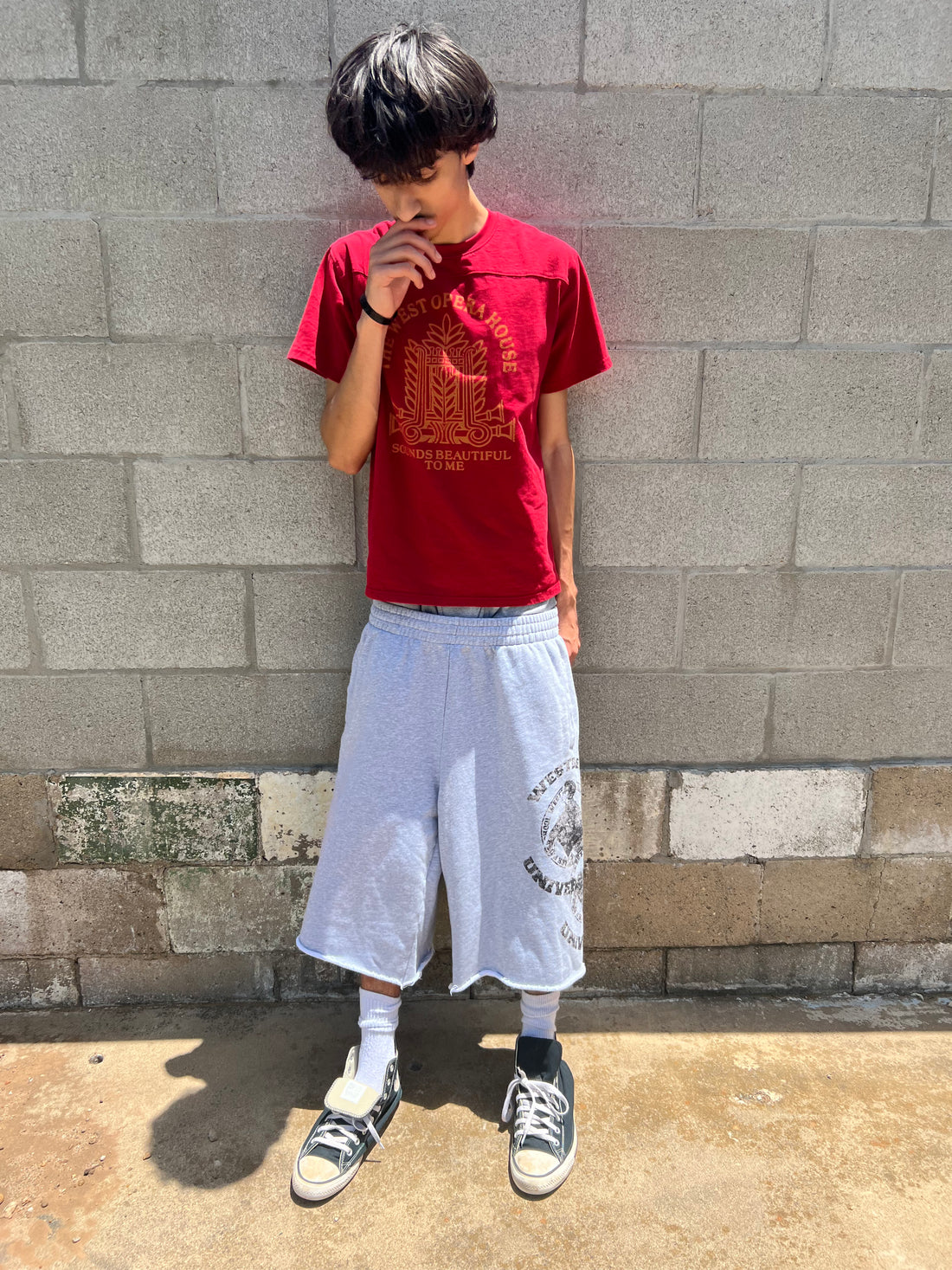 "UNIVERSITY" SHORTS (GREY)