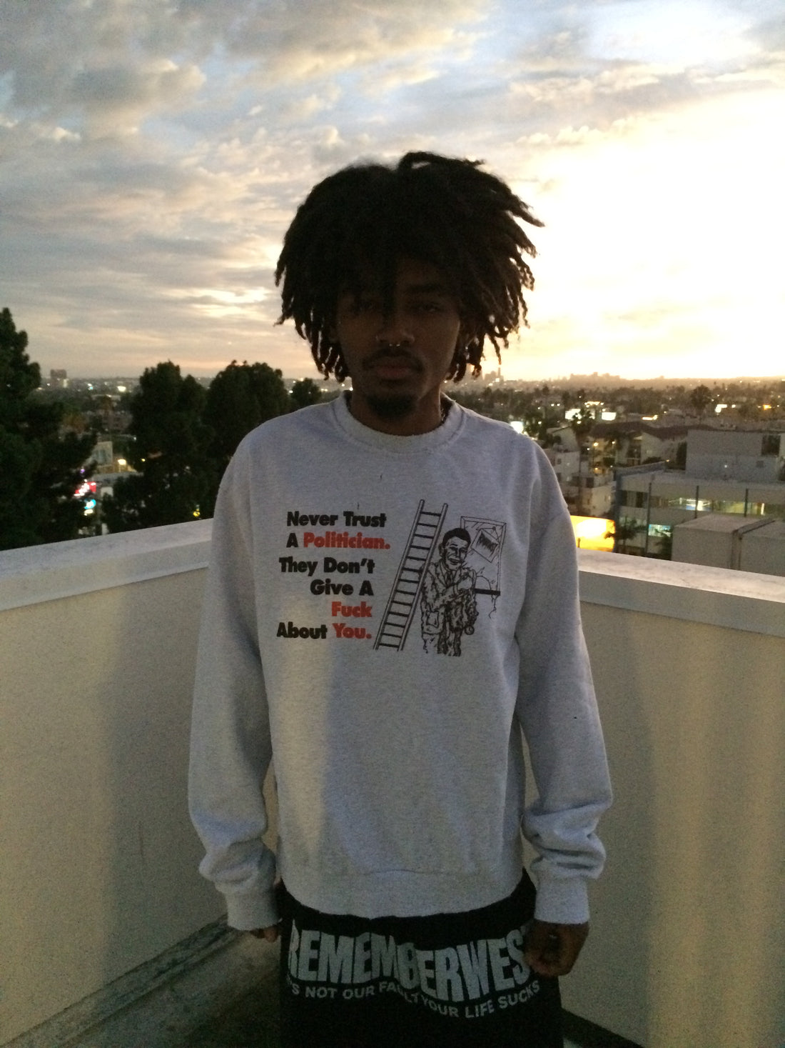 "POLITICIAN" CREWNECK